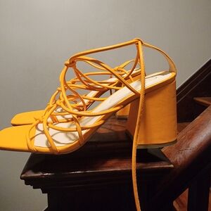 Jessica Simpson Orange Strappy Heels